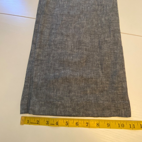 Ann Taylor Signature Linen Blend Wide Leg Grey Trousers NWOT Size 4 - Picture 13 of 13